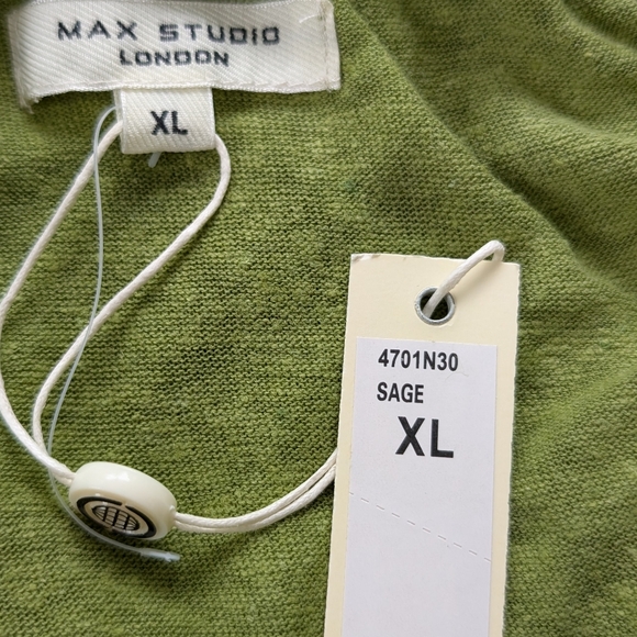 Max Studio Green Blouse Elegant Top - Picture 2 of 7